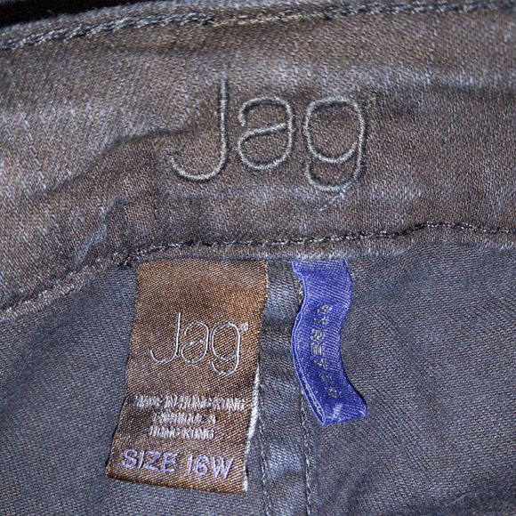 Jag Jeans Black Size 16W Smooths Tummy Mid-Rise Dark Wash Hong Kong NEW - Picture 10 of 16